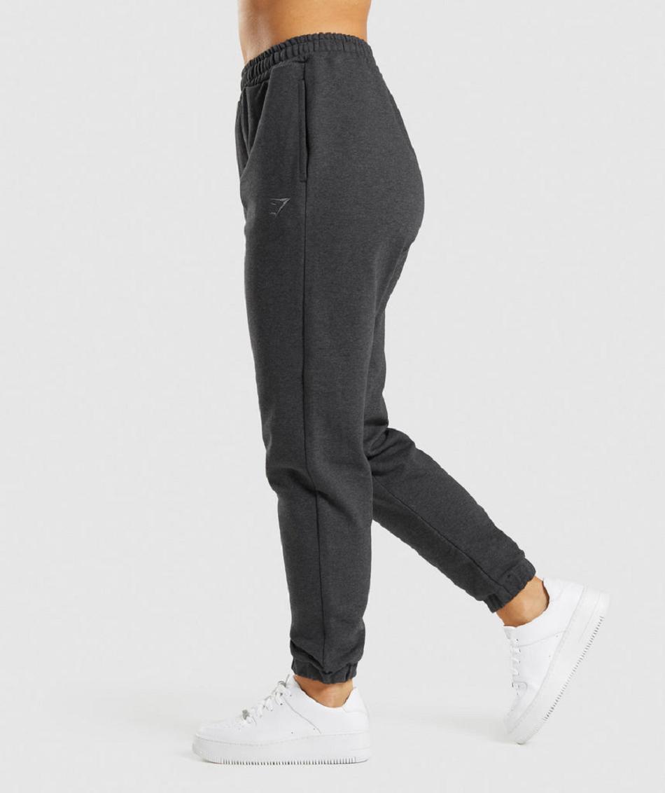 Gymshark Rest Day Sweats Ženske Jogger Hlače Crne | HR 4121QMA